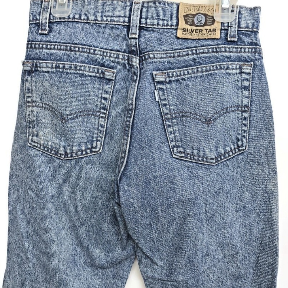 Vintage Levis SilverTab 512 Acid Wash Jeans Mens 32x32 Blue Tapered Made in USA